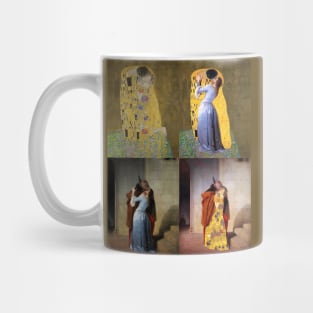 Klimt & Hayez kiss pop art Mug